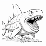 Fun Cartoon Megalodon Coloring Pages 4