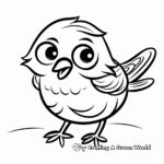 Fun Cartoon Mockingbird Coloring Pages for Kids 1