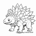 Fun Cartoon Stegosaurus Coloring Sheets for Kids 1