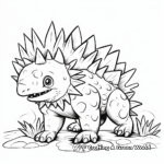 Fun Cartoon Stegosaurus Coloring Sheets for Kids 2