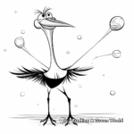 Fun Cartoon Stork Coloring Pages 2