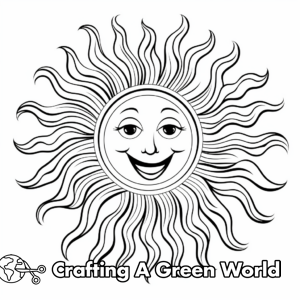 Sun Coloring Pages - Free &amp; Printable!