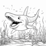 Fun Cartoonish Kronosaurus Coloring Pages for Preschoolers 1