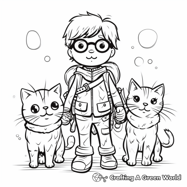Cat Kid Coloring Pages - Free & Printable!