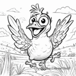 Fun Chicken-In-Action Coloring Pages 2