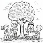 Fun Children's Arbor Day Celebration Coloring Pages 1