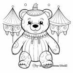 Fun Circus Bear Coloring Pages For Entertainment 1