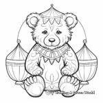 Fun Circus Bear Coloring Pages For Entertainment 2