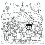 Fun Circus Stage Coloring Pages for Kid 1