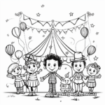 Fun Circus Stage Coloring Pages for Kid 2
