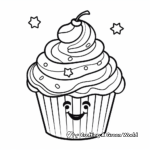 Fun Cupcake Coloring Pages for Kids 1