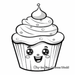 Fun Cupcake Coloring Pages for Kids 2