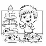Fun Donut Shop Coloring Pages 1