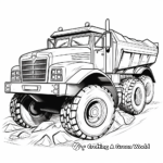 Fun Dump Truck Race Coloring Pages 2