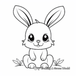 Fun Easter Kawaii Bunny Coloring Pages 4