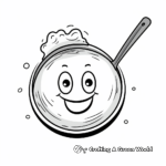 Fun Egg in a Frying Pan Coloring Pages 1