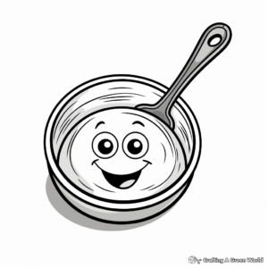Fun Egg in a Frying Pan Coloring Pages 3