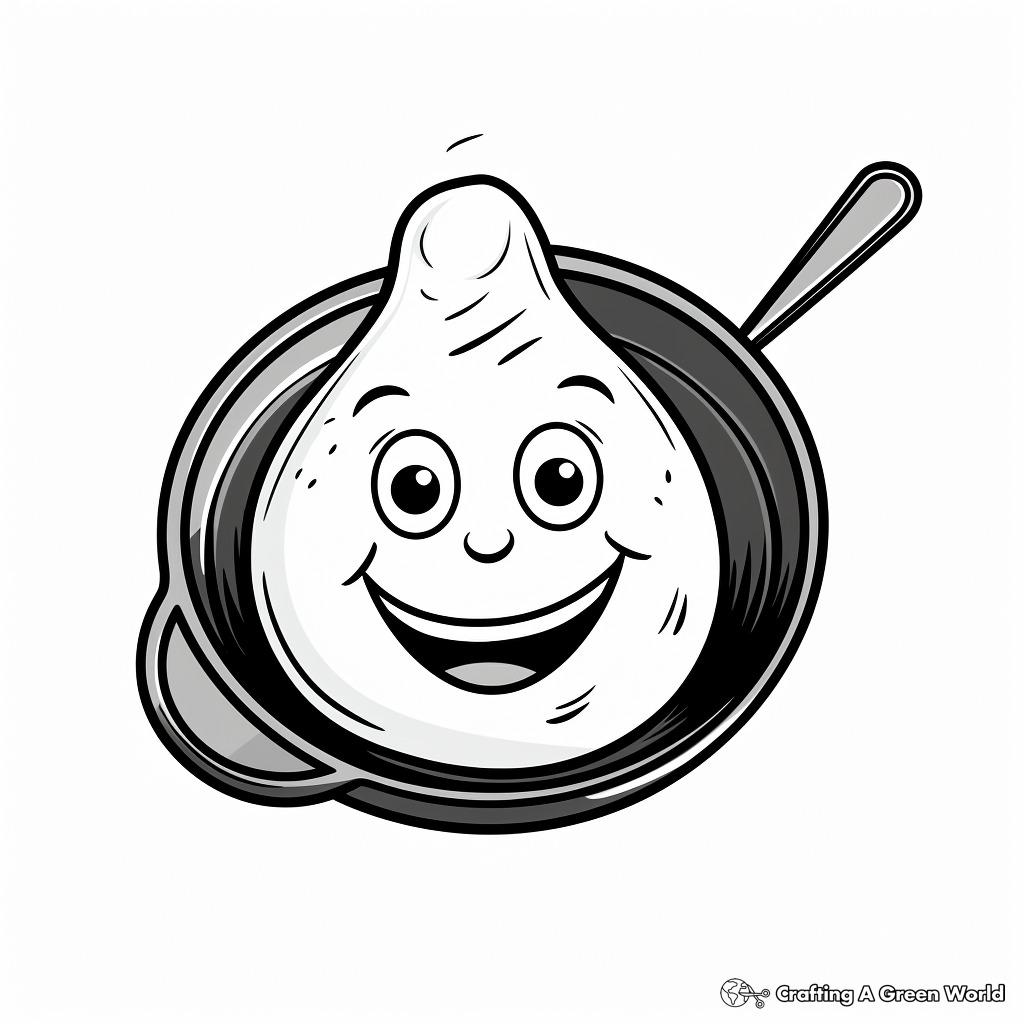Fun Egg in a Frying Pan Coloring Pages 4