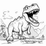 Fun Fact and Color: Tarbosaurus Educational Coloring Pages 1