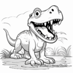 Fun Fact and Color: Tarbosaurus Educational Coloring Pages 3