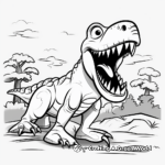 Fun Fact and Color: Tarbosaurus Educational Coloring Pages 4