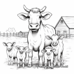 Fun Farm Animal Families Coloring Pages 4