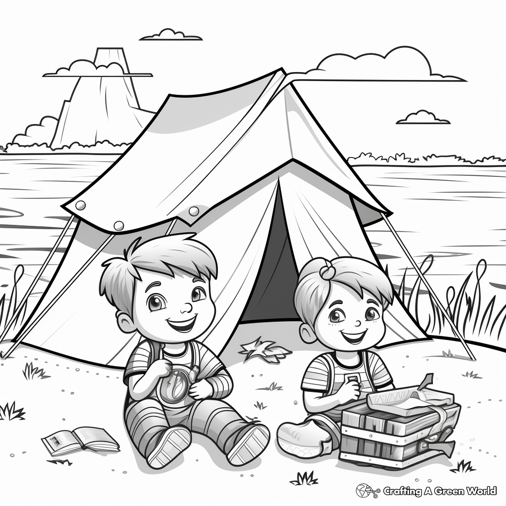 Fun-Filled Camping Trip Coloring Pages for Summer Bucket List 3