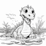 Fun-filled Nothosaurus Coloring Pages for Kids 4