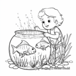 Fun Fish Feeding Aquarium Coloring Pages 4