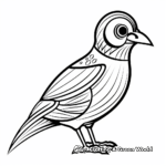 Fun Green Pheasant Coloring Pages for Kids 4