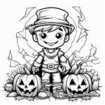 Divertidas páginas para colorear con temática de Halloween 4