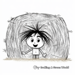 Fun Hay Bale Coloring Pages for Kids 2