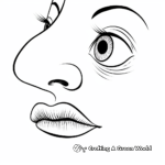 Fun Human Nose Coloring Pages 1