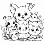 Fun Kawaii Animal Friends Coloring Pages 1