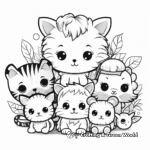 Fun Kawaii Animal Friends Coloring Pages 4