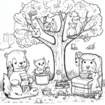 Fun-loving Animals Celebrate Arbor Day Coloring Pages 2
