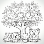 Fun-loving Animals Celebrate Arbor Day Coloring Pages 3
