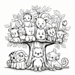 Fun-loving Animals Celebrate Arbor Day Coloring Pages 4