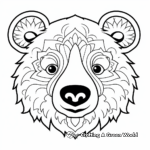 Fun-loving Sun Bear Face Coloring Pages 1