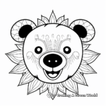 Fun-loving Sun Bear Face Coloring Pages 2