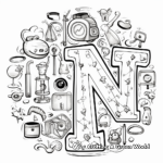 Fun Magnet Themed Alphabet Coloring Pages 1