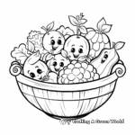 Fun Mixed Fruit Basket Coloring Pages 3