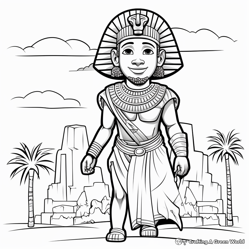 Fun Moses and Pharaoh Coloring Pages 2