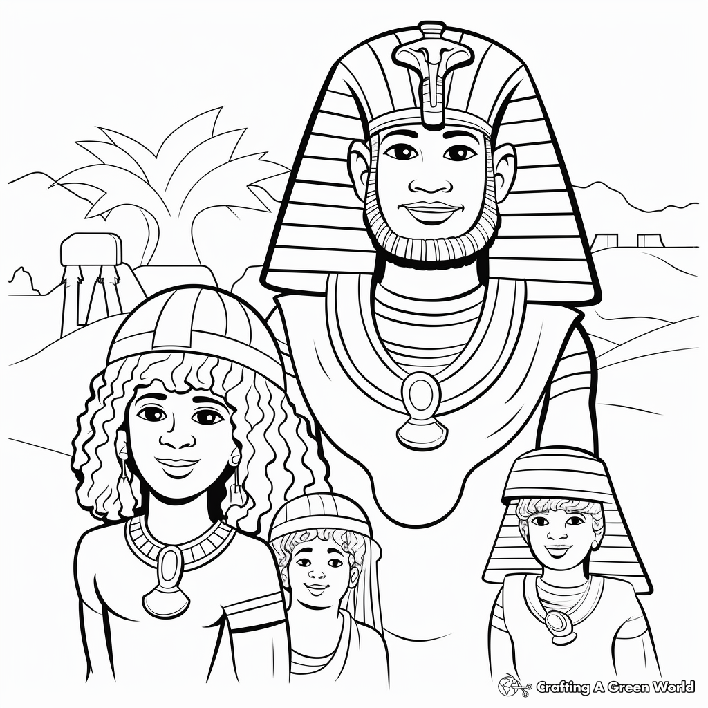 Fun Moses and Pharaoh Coloring Pages 3
