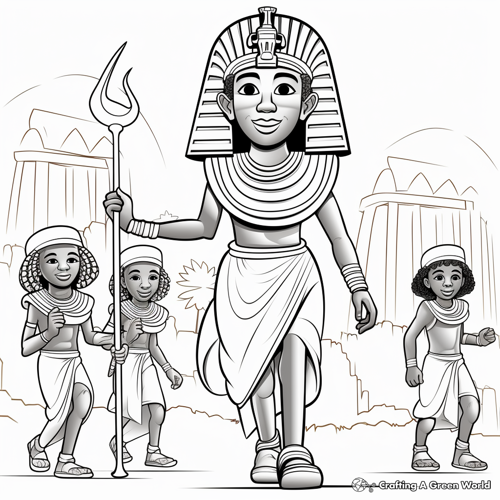 Fun Moses and Pharaoh Coloring Pages 4