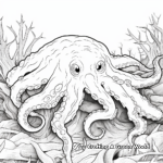 Fun Octopus Camouflage Coloring Pages 4