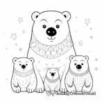 Fun Polar Bear Family Coloring Pages 4