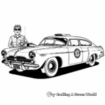Fun Police Officer and Car Coloring Pages 2