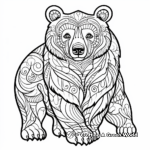 Fun Pop Art Grizzly Bear Coloring Pages for Art Lovers 2