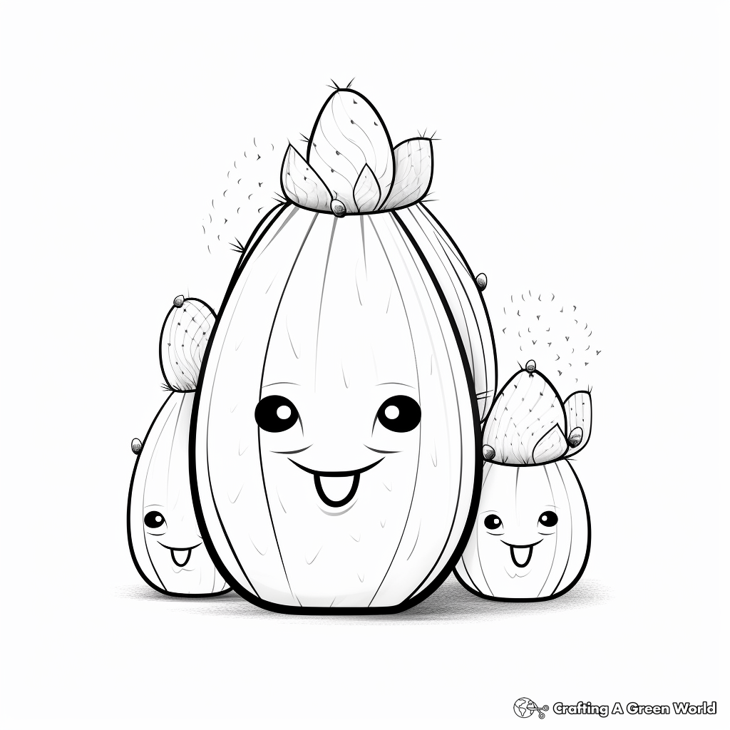 Fun Prickly Pear Cactus Coloring Pages 1